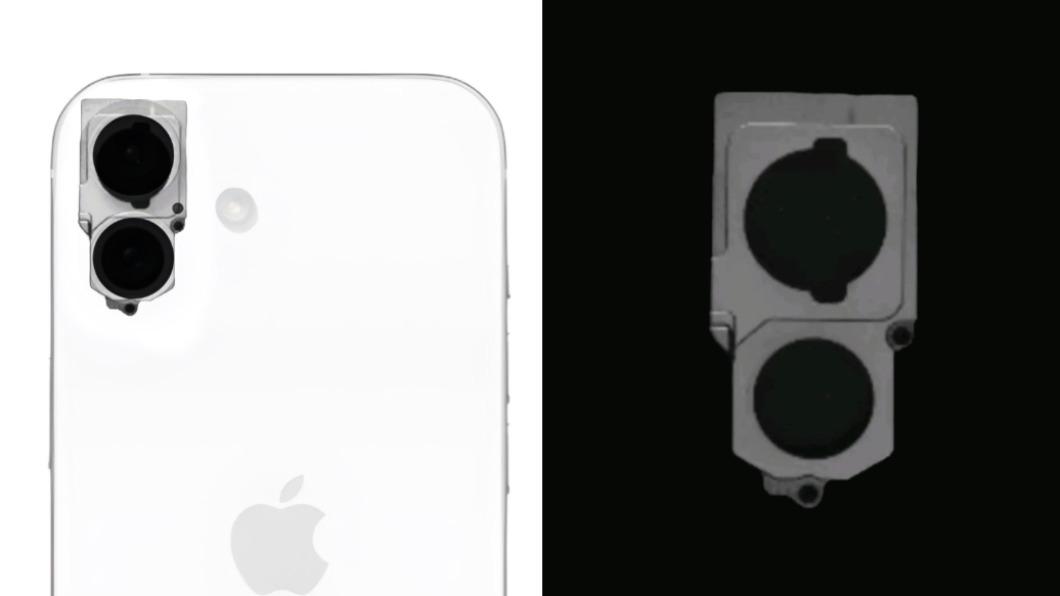 知名爆料客「Majin Bu」曝光iPhone 16平價版的相機模組零件。（圖／翻攝自Majin Bu X）