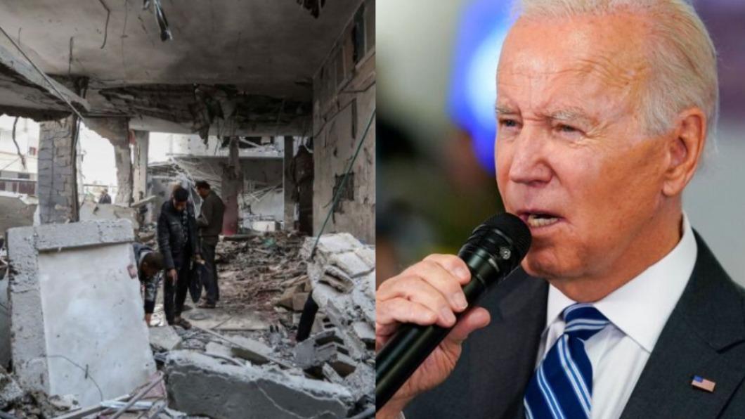 美國總統拜登（Joe Biden）26日表示，盼以哈衝突能在3月4日前達成停火。（圖／翻攝自 CNN）