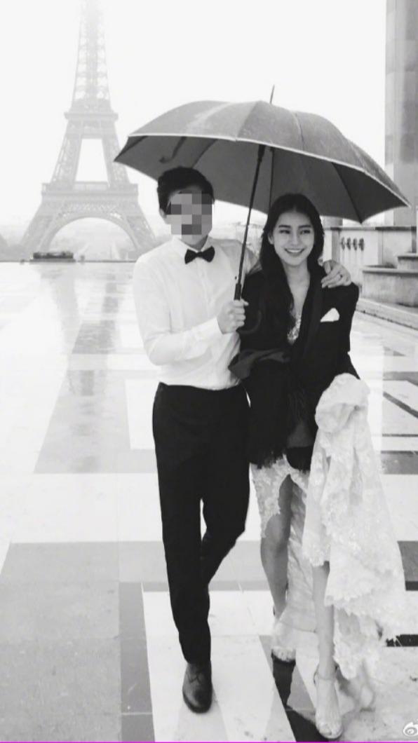 曼蒂和前夫的婚紗照曝光。（圖／翻攝自微博）