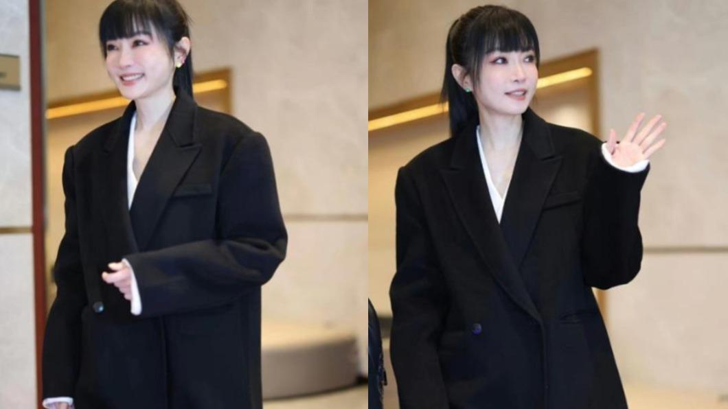 謝金燕「上班照」瘋傳。（圖／翻攝自微博）