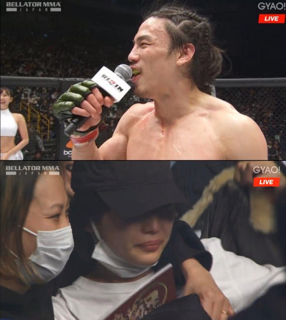 川口春奈2019年前往觀賽,為矢地祐介逆轉勝大哭。(圖/翻攝自mwominmoo推特)