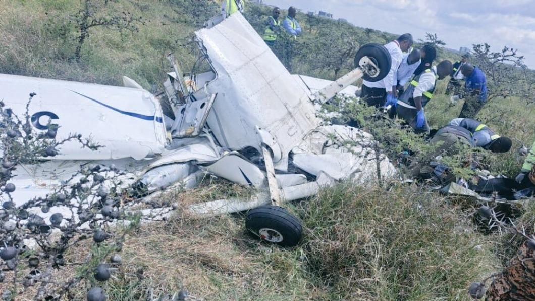 肯亞驚傳客機與訓練機相撞的意外。（圖／翻攝自X@mtu_jugs）