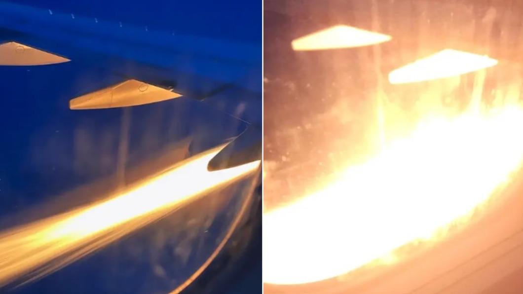 聯合航空有架波音客機本周驚傳起飛後不久引擎著火。（圖／翻攝自YouTube@ABC7）