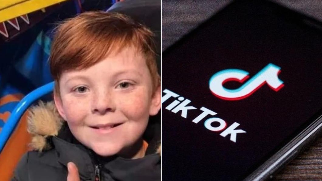 英國11歲男童畢靈頓（圖左）因為模仿TikTok上的挑戰而喪命。（圖／翻攝自Mirror、示意圖／達志影像shutterstock）