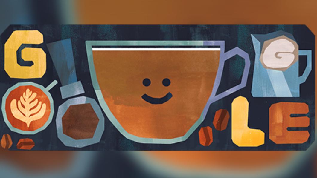 Google今日為了慶祝平白咖啡的普及，而推出這款Google Doodle。（圖／翻攝Google）