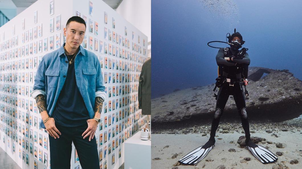 王陽明與李景白合作，拍攝《沉睡的水下巨人》紀錄片。（圖／翻攝自Sunny 王陽明臉書）
