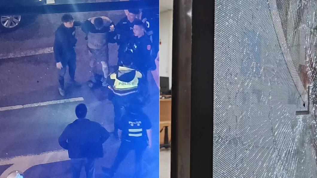 桃園市昨（23日）晚間接近11時發生警匪槍戰。（圖／翻攝畫面、TVBS） 