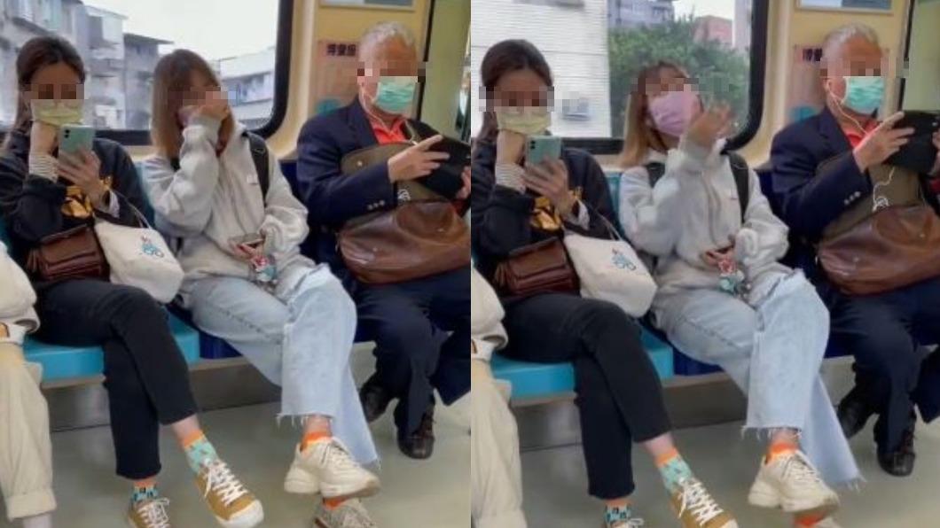 台灣一名阿伯在捷運上看A片，且因沒戴耳機導致車廂充斥女性嬌喘聲。（圖／翻攝自「@takigare3」X）