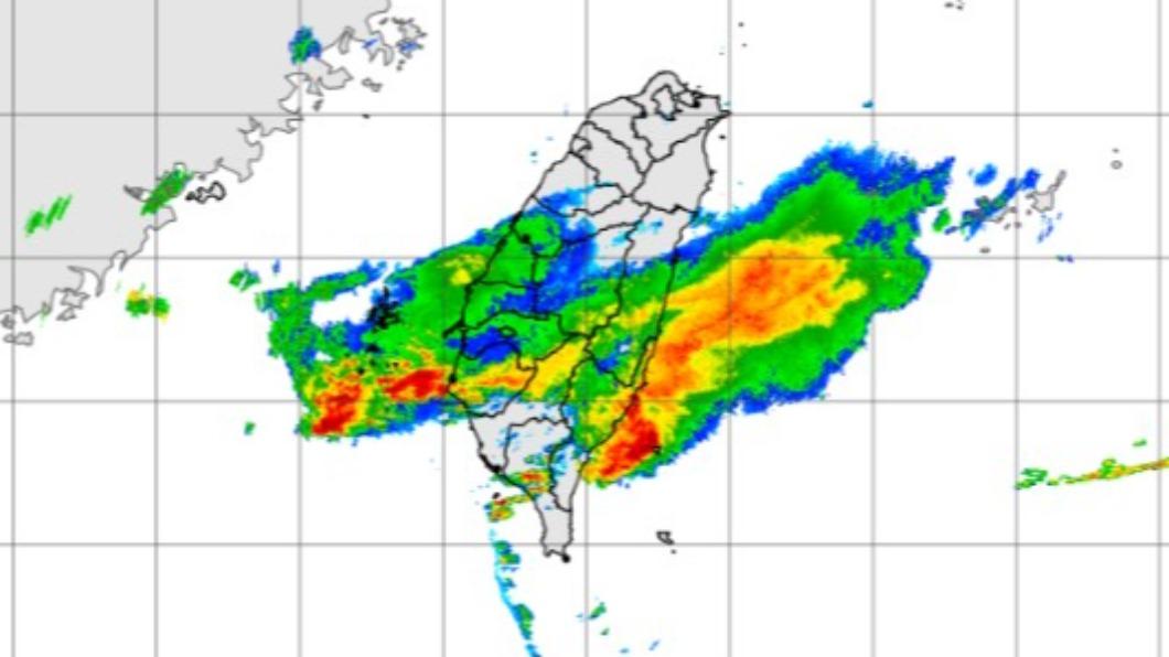 全台16縣市大雨特報。（圖／中央氣象署）