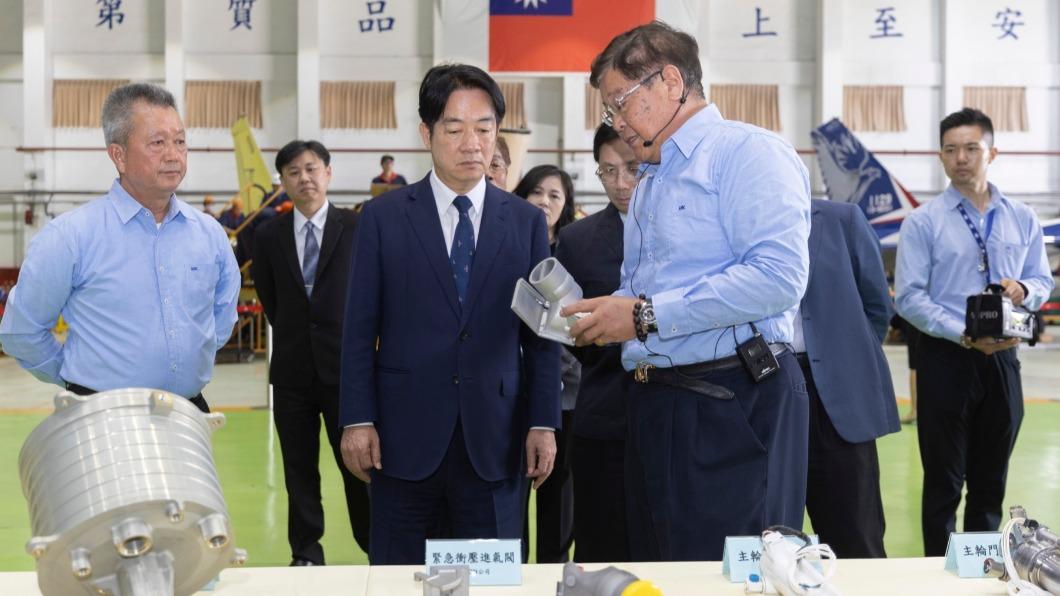 副總統賴清德出席機械及工具機產業座談會、參訪漢翔公司先進複材中心。（圖/總統府提供）