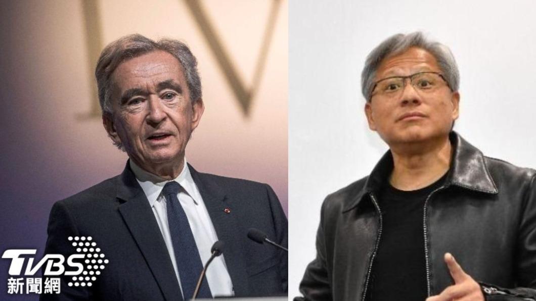 LVMH 集團創辦人阿爾諾（Bernard Arnault）衛冕全球首富，黃仁勳則成華人首富。（圖／達志影像美聯社）