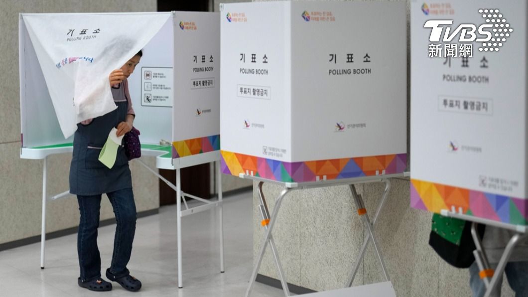 南韓今日舉行國會選舉。（圖／達志影像美聯社）