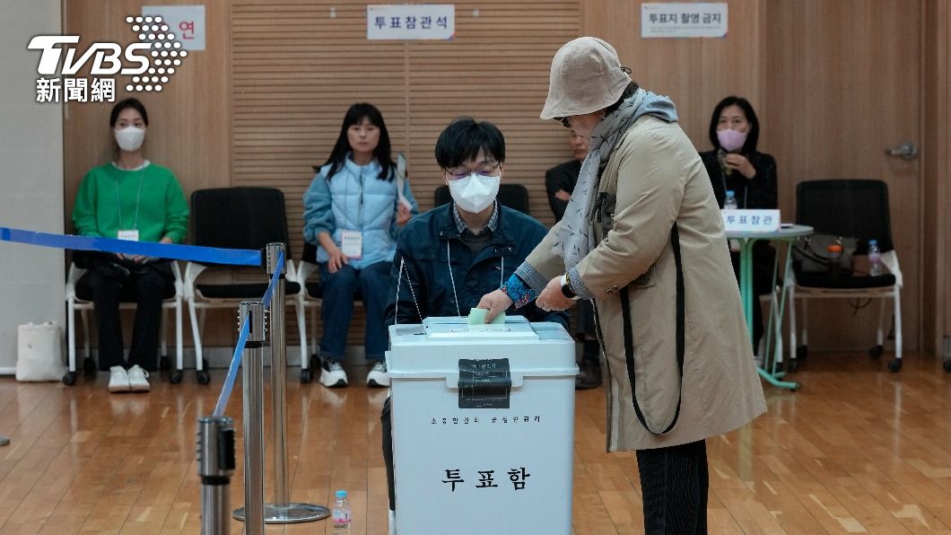 （南韓國會選舉。圖／AP）