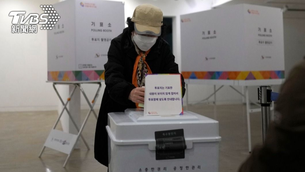 南韓國會選舉出口民調出爐。（圖／達志影像美聯社）
