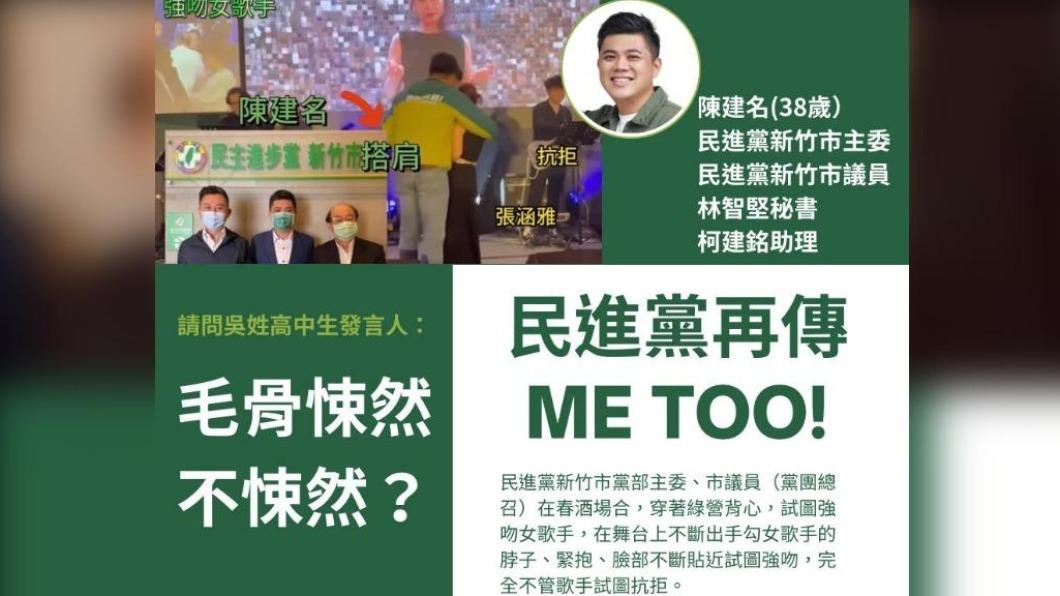 民進黨竹市黨部主委陳建名涉性騷　為酒後失態致歉
