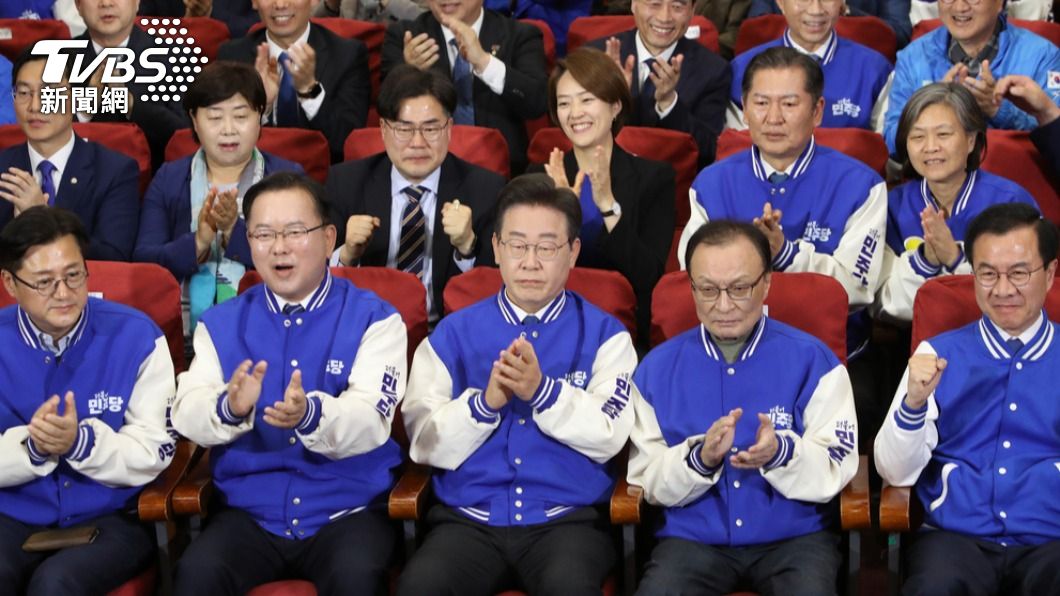 民主黨在南韓國會選舉中奪下勝利。（圖／達志影像美聯社）