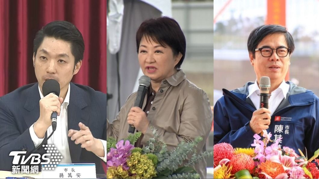 台北市長蔣萬安、台中市長盧秀燕、高雄市長陳其邁。（圖／TVBS資料畫面）