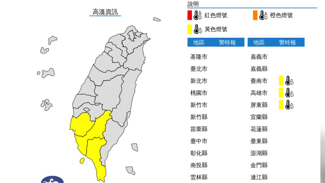 高溫資訊。（圖／氣象署）