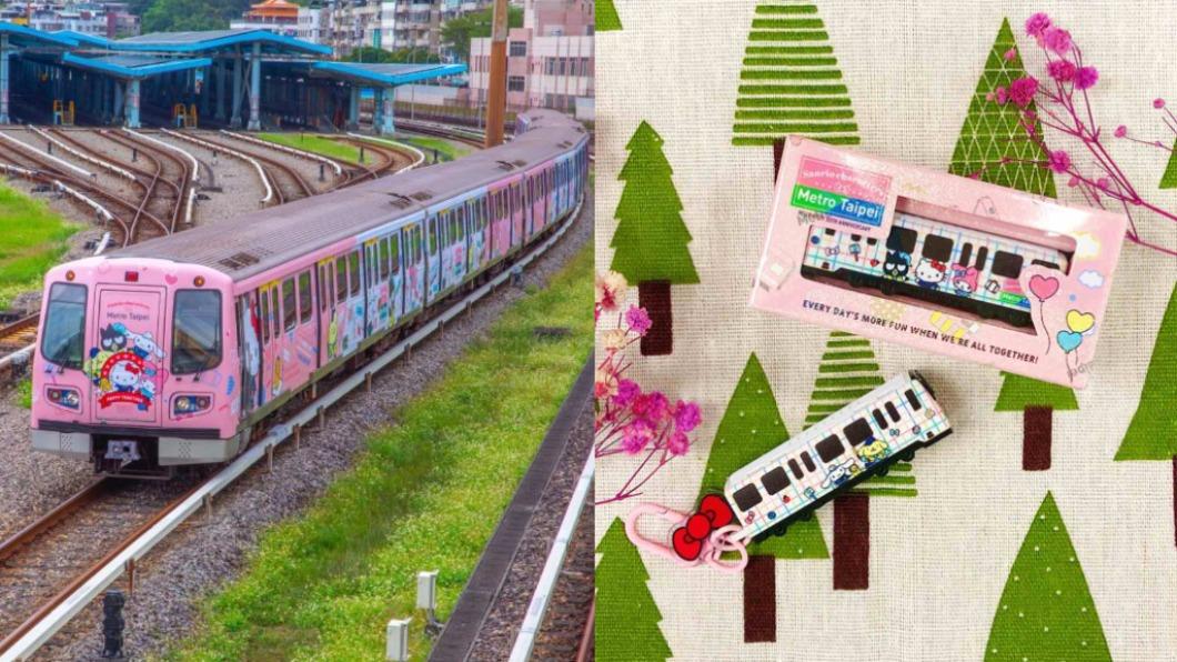 北捷把「Hello Kitty彩繪列車」變成超可愛的立體造型悠遊卡。（圖／台北捷運提供）