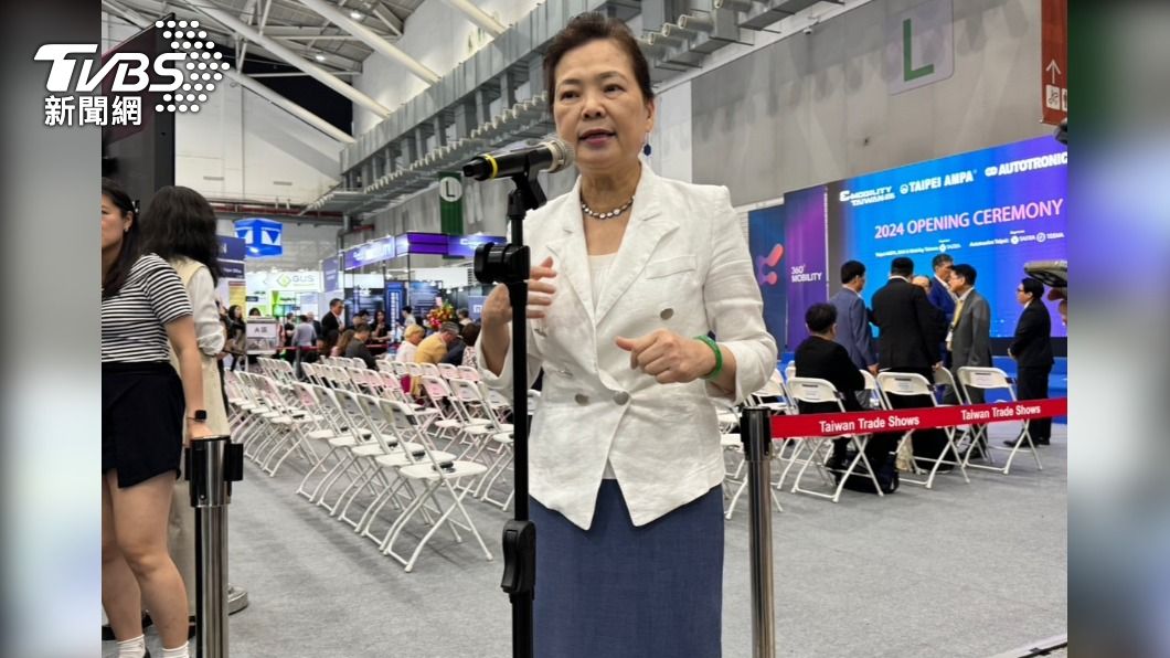 經濟部長王美花今日出席車用電子展。（圖／謝佩穎攝）