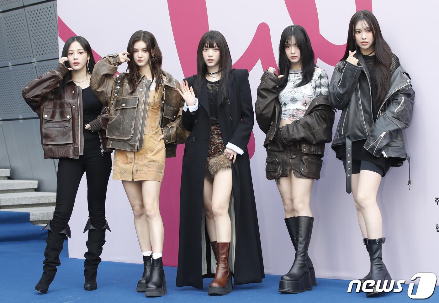 Minji（最左）為女團NewJeans成員。（圖／news1提供）