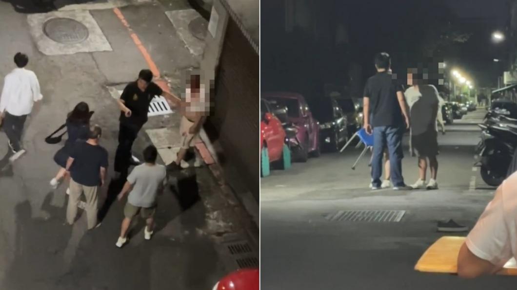 酒客吃宵夜爆發口角鬥毆，還有人拿起塑膠椅當武器。（圖／翻攝Facebook）