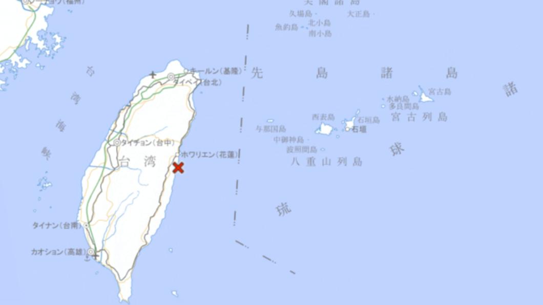 日本氣象廳測得凌晨2時26分花蓮地震規模為6.6。中央氣象局則公布芮氏規模為6.0。
