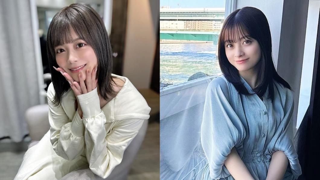 奏音花音長相神似橋本環奈，深受大批粉絲喜愛。（圖／翻攝自「@kanon__kanade」、「@kannahashimoto.mg」IG）