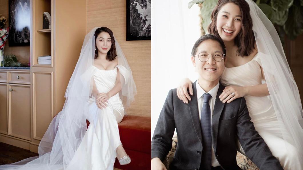 姜麗文與老公在香港補辦婚禮。（圖／翻攝自姜麗文IG）