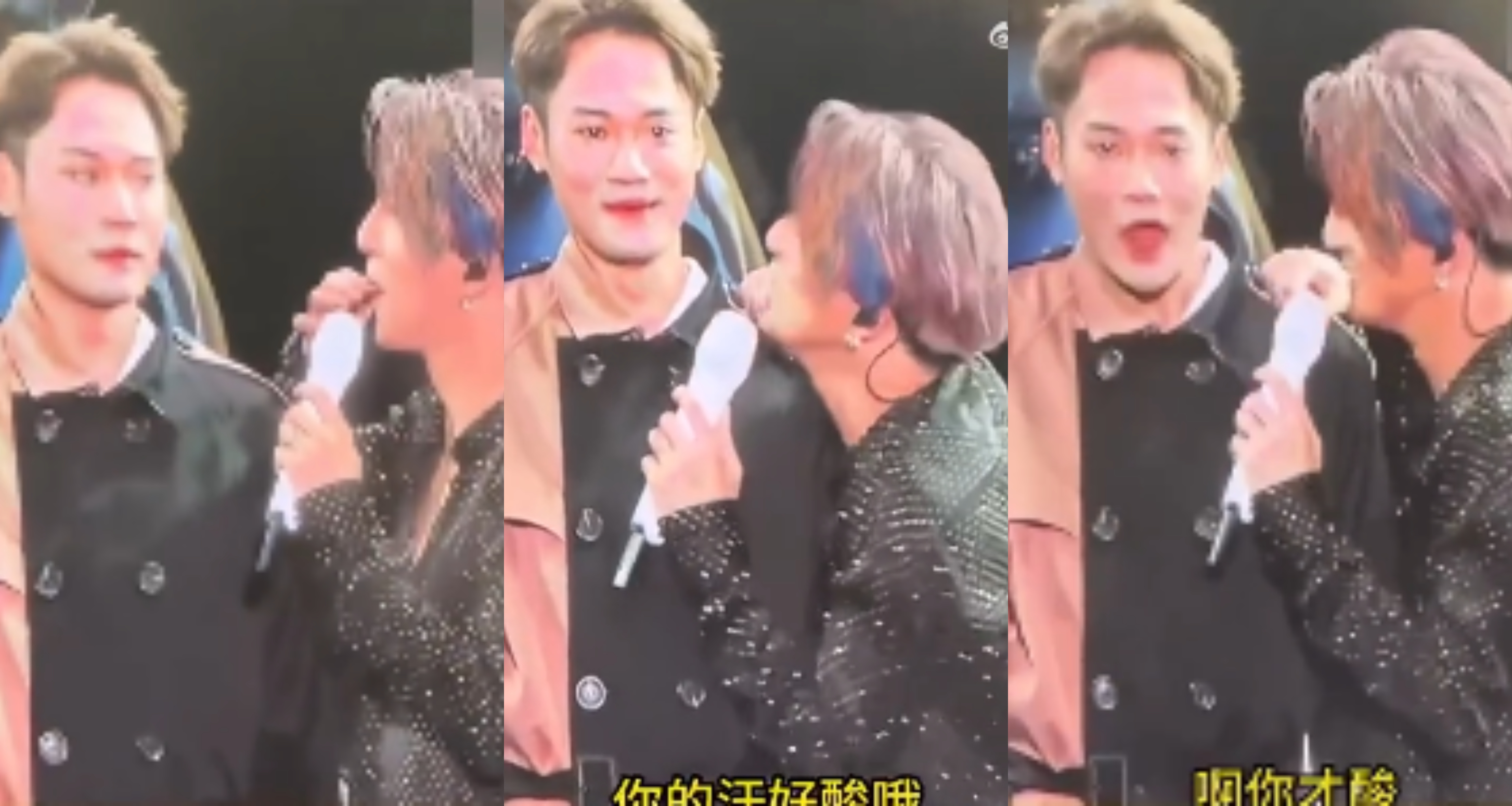 薛之謙幫舞者擦汗，下秒竟放進嘴裡嚐。（圖／翻攝自微博）