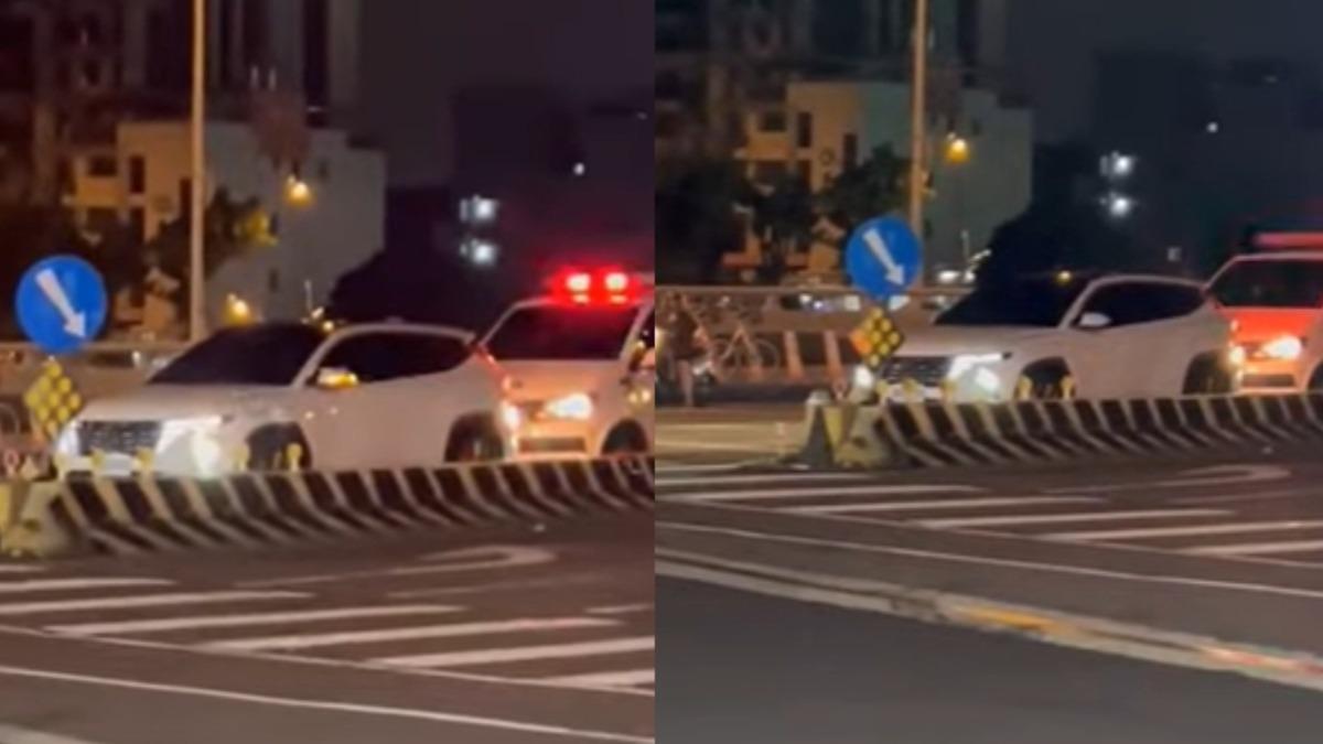 台中市北屯區日前發生一起汽車不禮讓鳴笛救護車的離譜事件。（圖／翻攝自YT「WoWtchout - 地圖型行車影像分享平台」）