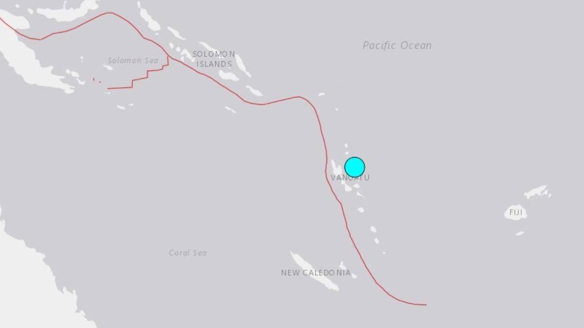 太平洋島國萬那杜在當地時間8日下午5時17分發生規模6.1強震。（圖／翻攝自USGS）