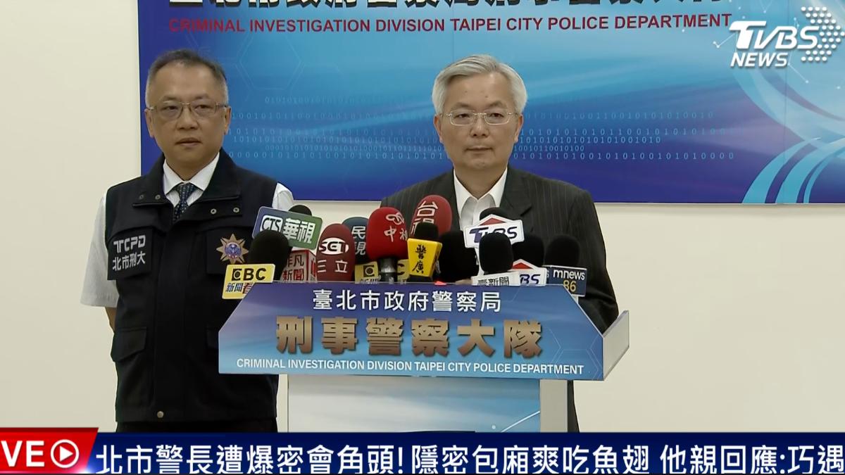 台北市警局長張榮興親上火線回應。（圖／TVBS）