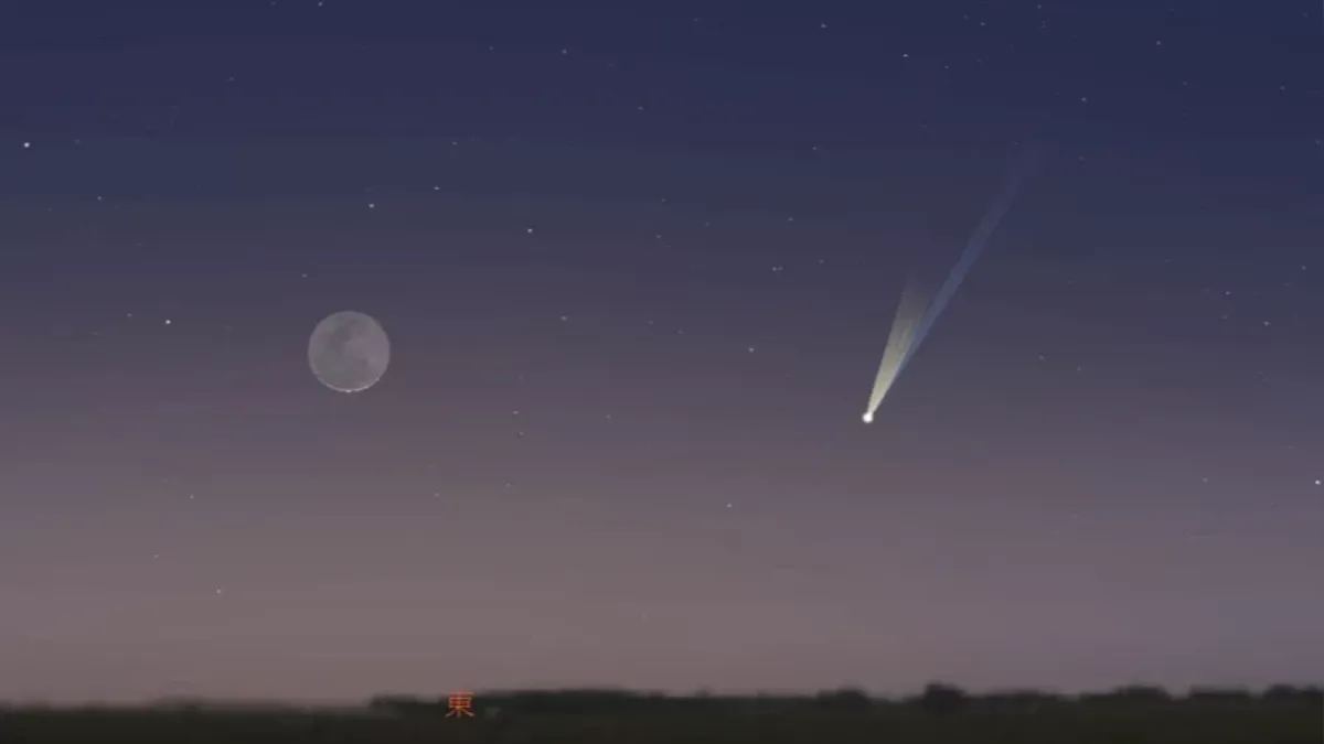 C/2023 A3彗星預測今年10月最靠近地球。（圖／天文館提供） 
