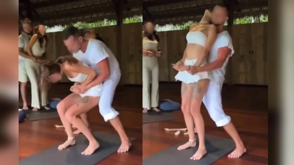 泰國瘋傳「性愛瑜珈」片。（圖／翻攝自 FB＠ แอด ลัมป์）