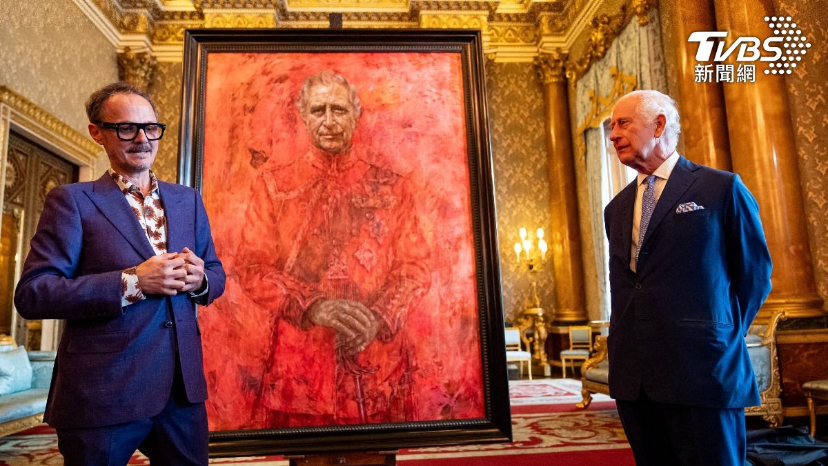 英王查爾斯三世登基以來首張官方肖像畫（圖／路透社）