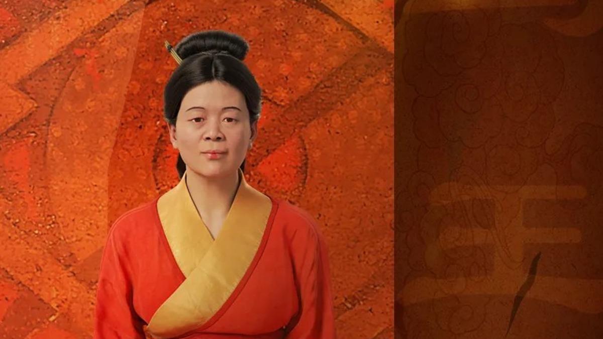 湖南博物院17日首次公開「3D辛追夫人」的樣貌。（圖／翻攝自新華社）