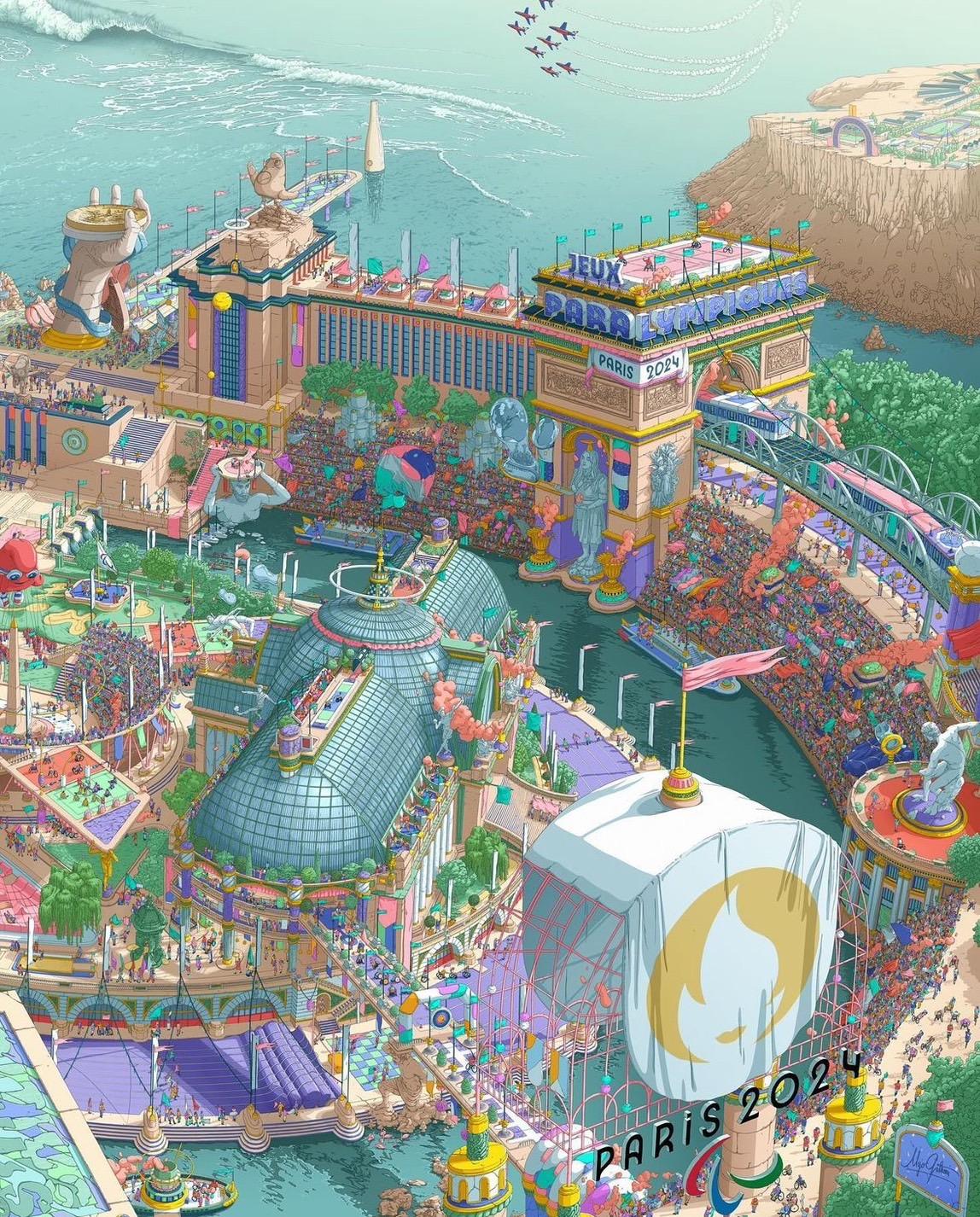 2024巴黎帕運海報。(圖/翻攝自IG @ugogattoni)