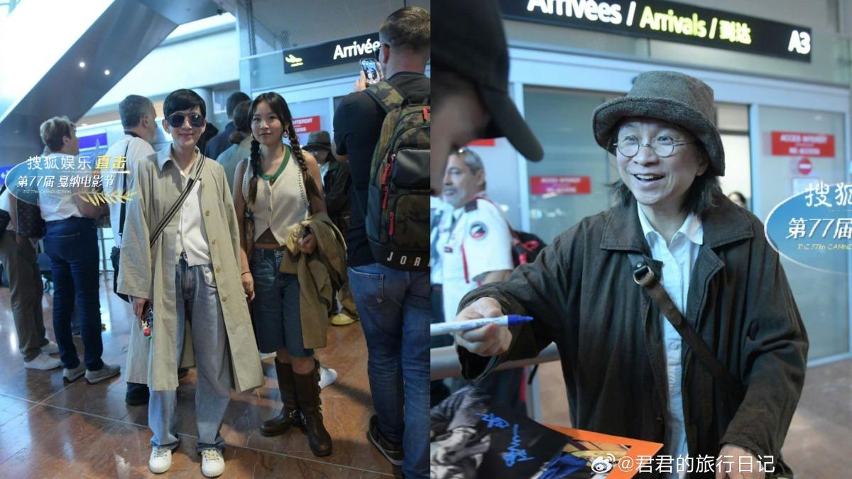 導演陳可辛攜帶妻女一同抵達坎城為首映會作準備。（圖／翻攝自微博）