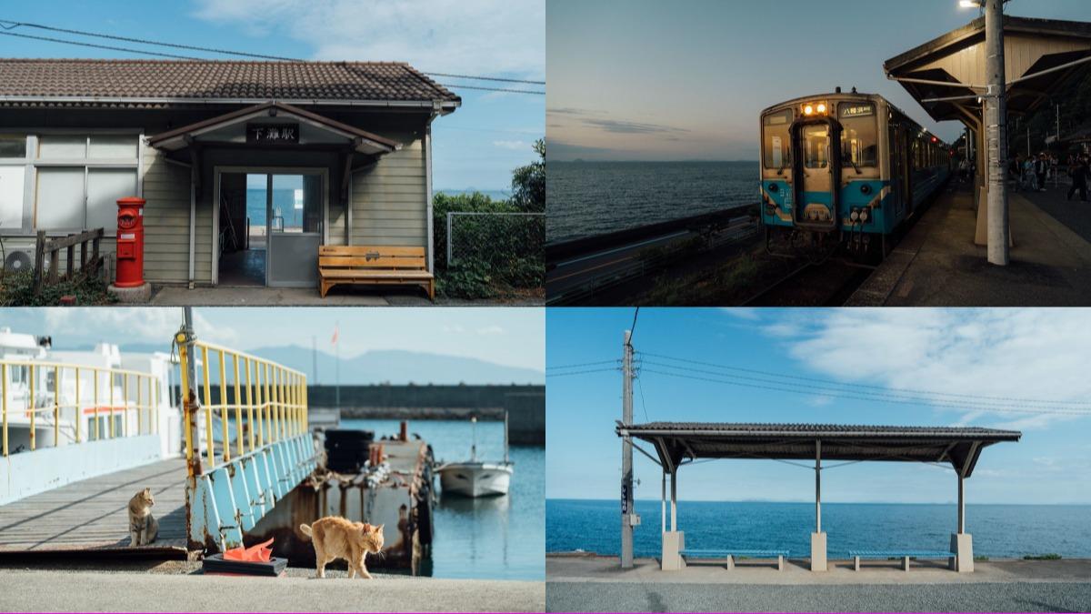 位於日本四國愛媛縣伊予市的下灘站，是全日本最靠近海的車站。（圖／羅賓的攝影漫步提供）
