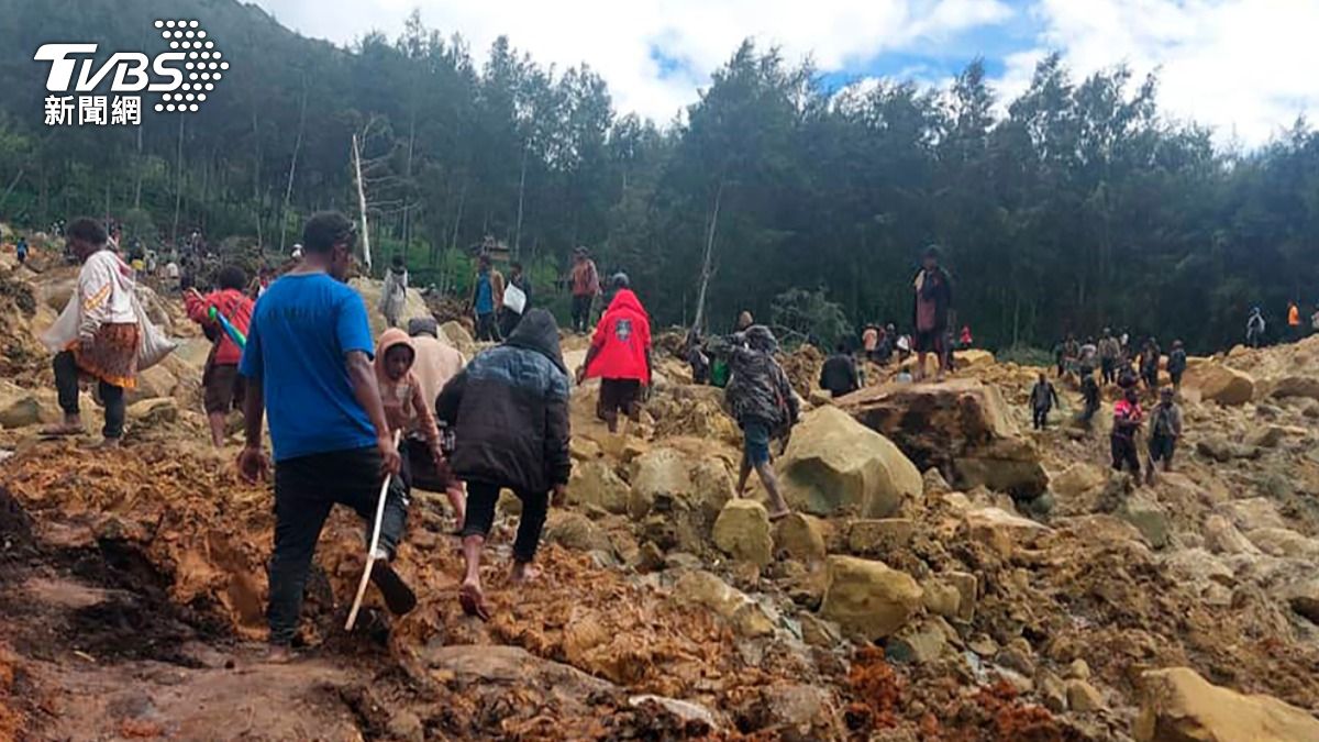 巴布亞紐幾內亞大規模山崩，恐導致逾6百人死亡。（圖／達志影像美聯社）