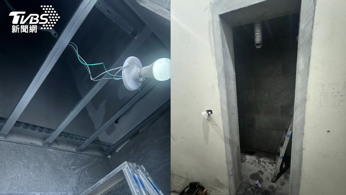 台中市北屯區一處住宅商辦工地傳出電擊意外。（圖／TVBS）