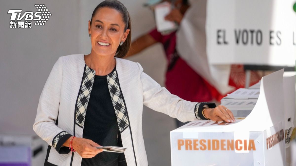 代表執政黨的候選人克勞迪婭，獲得超過5成選票支持，將成為墨西哥史上首位女總統。（圖／達志影像美聯社）