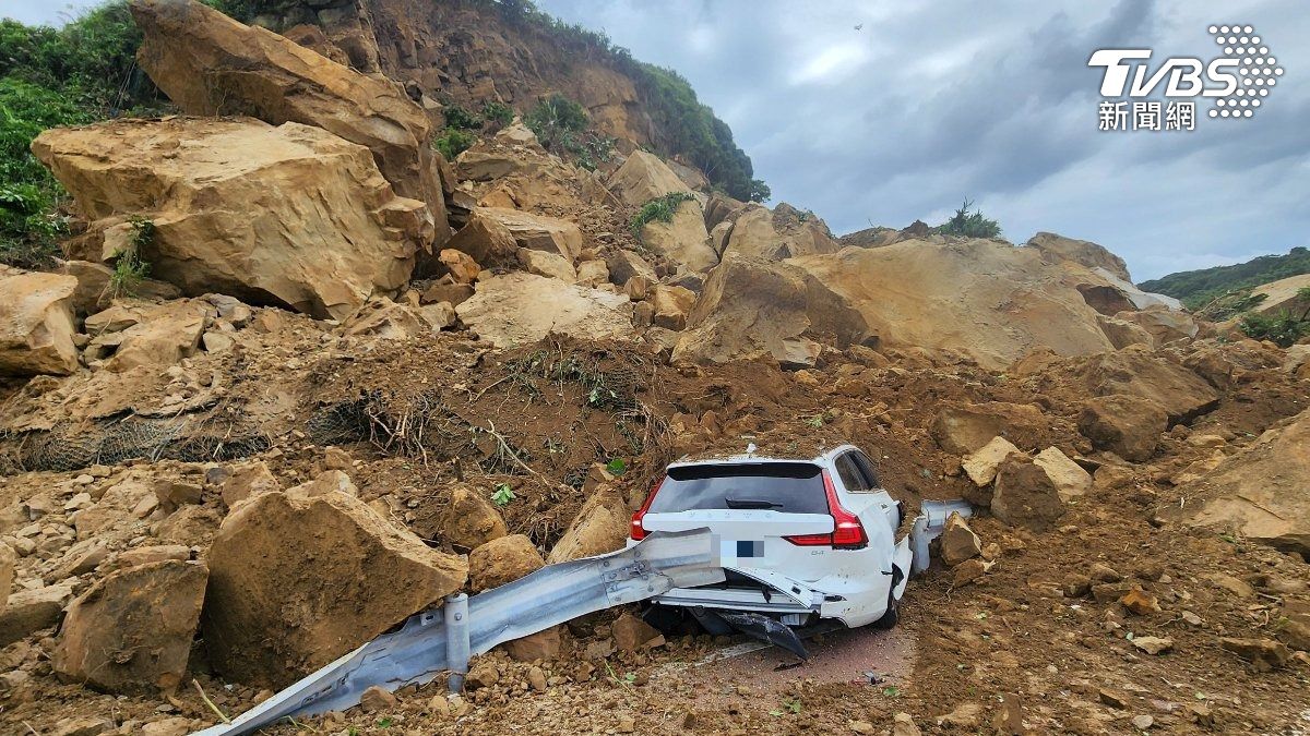 基隆台2縣旁3日發生山崩。（圖／TVBS資料畫面）
