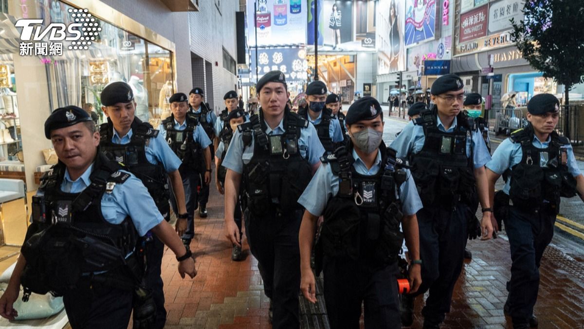 香港針對今年「六四」出動大量警力。（圖／達志影像美聯社）