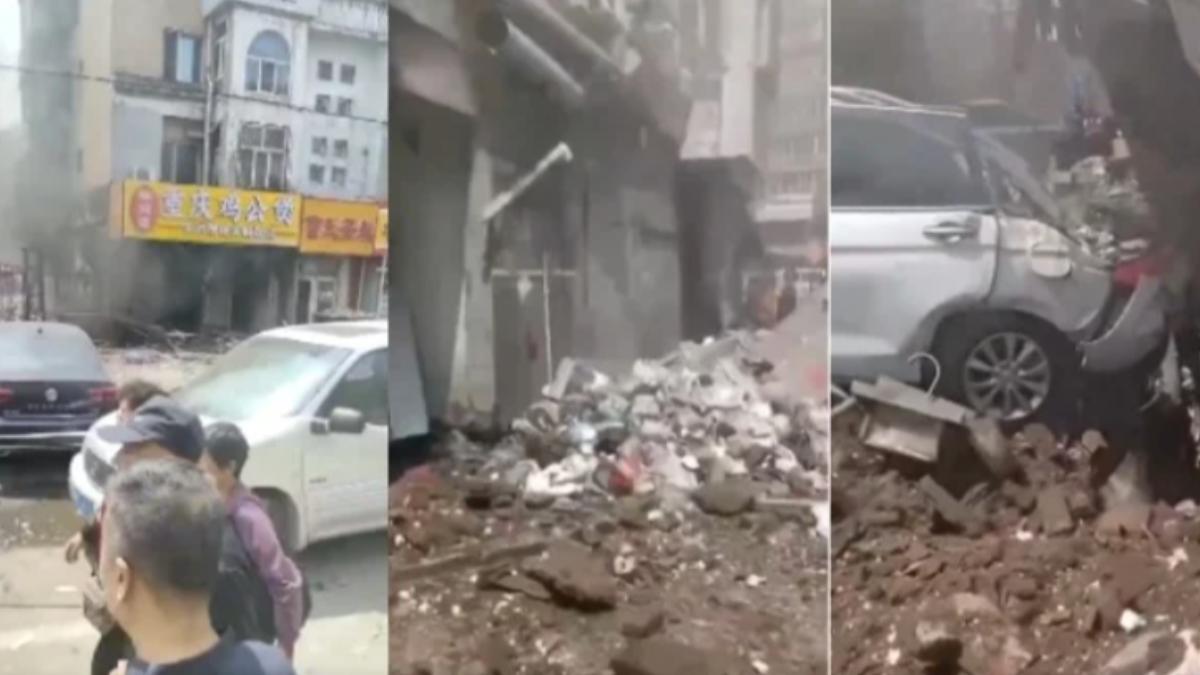 中國大陸黑龍江省哈爾濱市香坊區7日上午發生爆炸意外。（圖／翻攝自 微博）