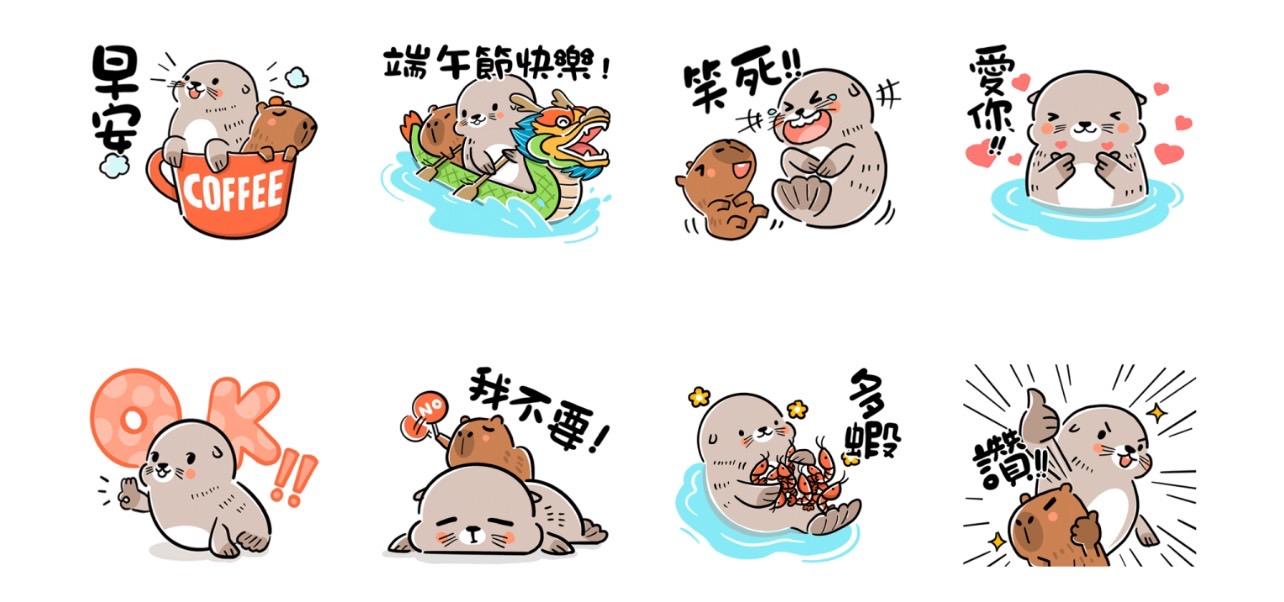 ANDEN醬與水豚好友-日常實用篇。（圖／翻攝自LINE官網）