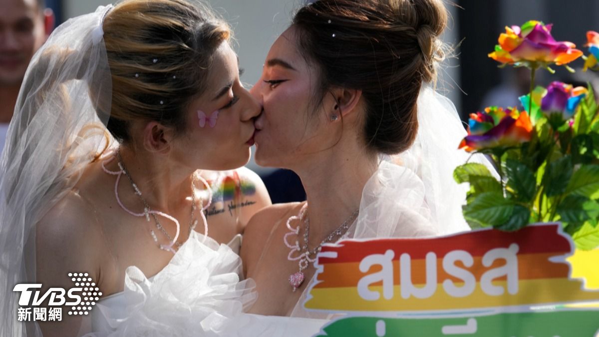 泰國國會18日以壓倒性贊成，三讀通過婚姻平權法，讓同性婚姻「合法化」。（圖／達志影像美聯社）