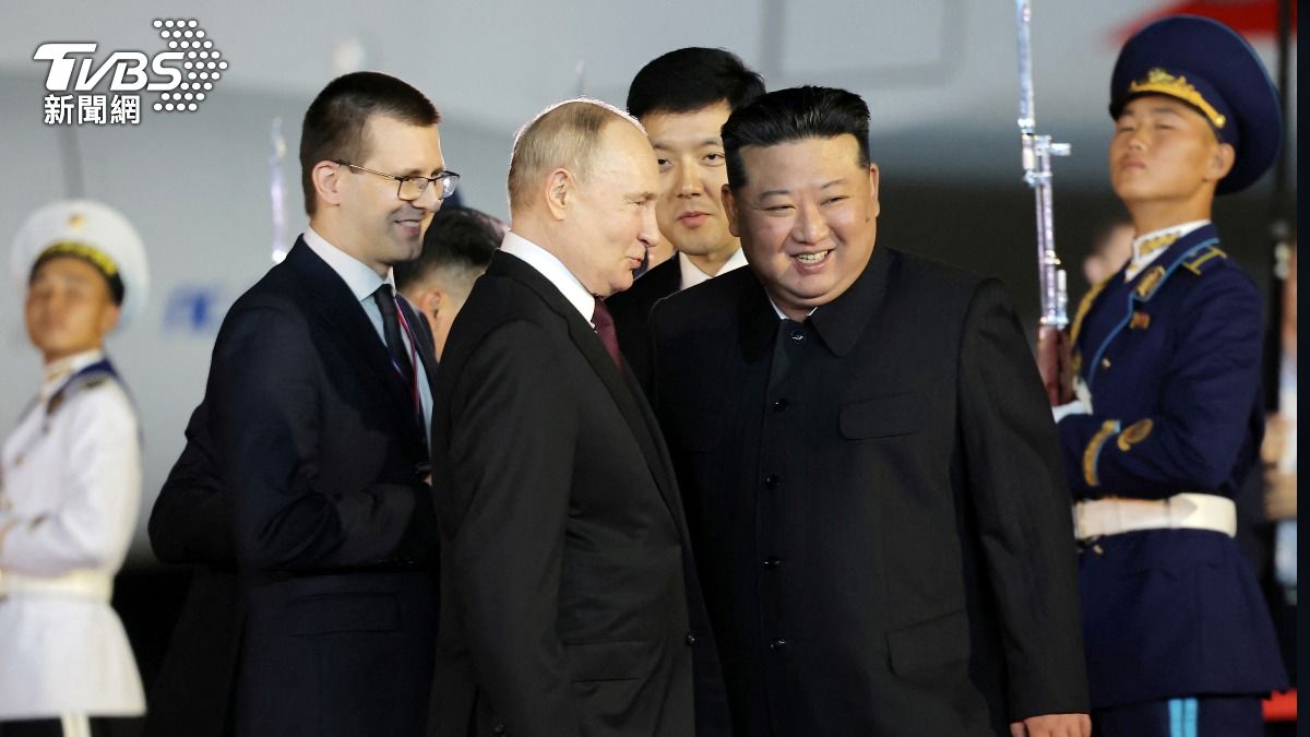 俄羅斯總統普欽與北韓領導人金正恩進行會談（圖／路透社）