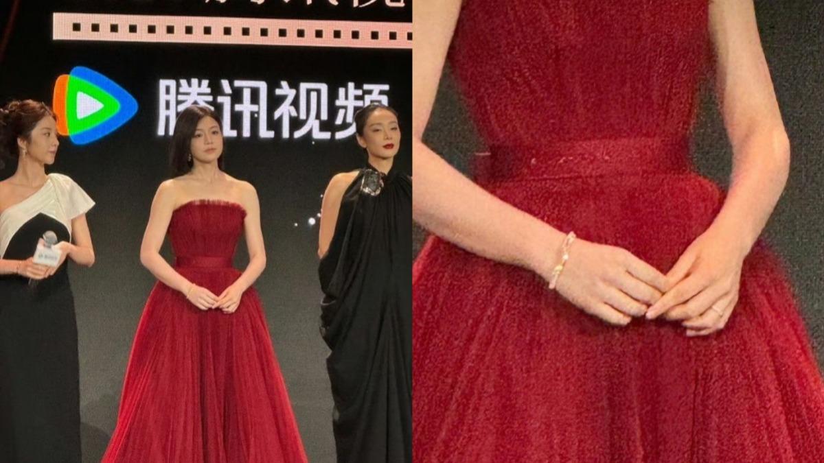 陳妍希爆婚變後首露面，手上還戴著婚戒。（圖／翻攝自微博）